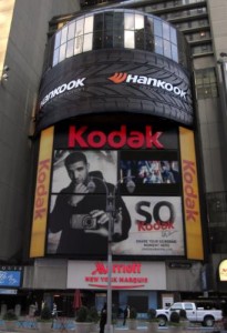 Riesige Hankook Werbung am Times Square, Foto: PRNewsFoto/Hankook Tire